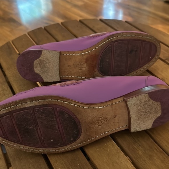 Purple Cole Haan loafers with pink accent penny holder. Size 9B. EUC. So cute! - Picture 5 of 8